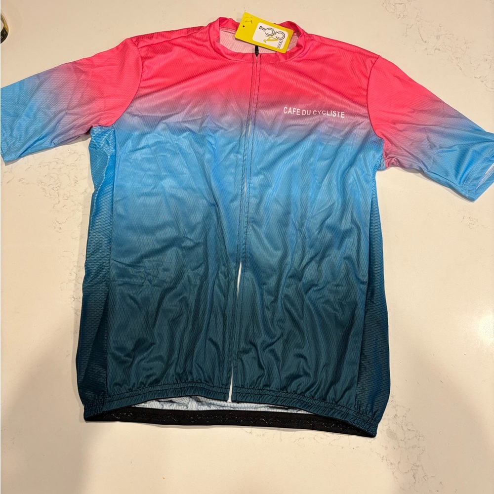 Mens or Women’s Gradient Cycling Jersey - Pink and Blue